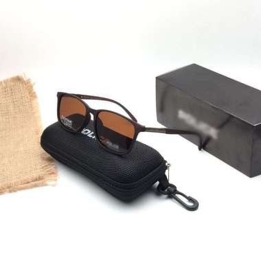ZS ( COD) Kacamata Fashiom Pria / Kacamata Polis JT1216 Super Fullset & Free Lap Coklat