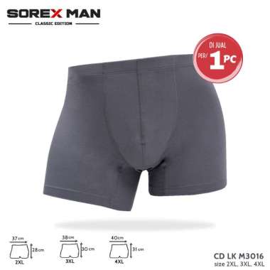 Sorex Man Celana Dalam Boxer Pria Extrasize Jumbo CD Adem Trunk 3016 2XL / XXL
