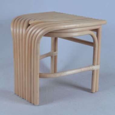 Rattan Stool RCFU-22159 Premium Nine Square Stool Rotan Asli Kursi