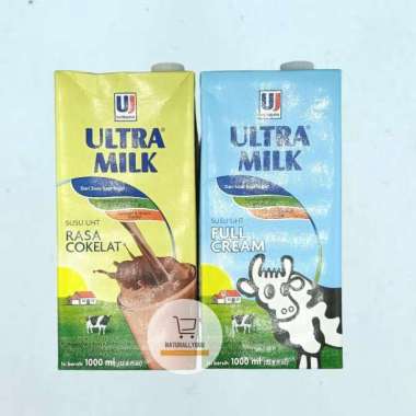 Ultra Milk Susu UHT Full Cream Cair 1Liter / Dus Coklat