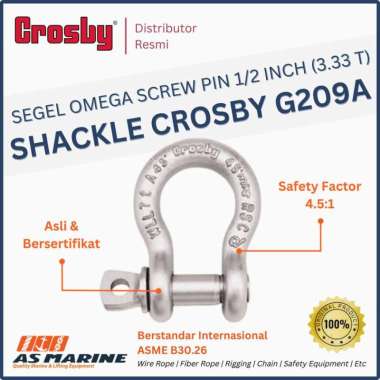 Crosby Shackle G209A 1/2 Inch Omega