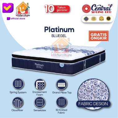(kasur saja) Platinum Pillow Top 35 cm with Bluegel Central Springbed 180 x 200