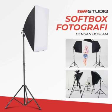 TaffSTUDIO Lighting Softbox Reflektor Foto Studio + Lampu SB-MS-B5070
