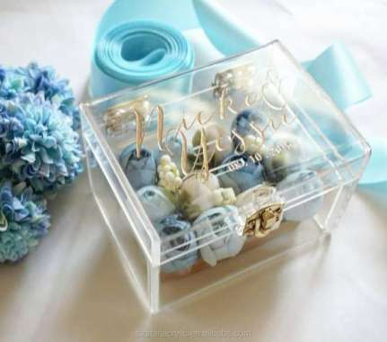 Acrylic Display Box Kotak Akrilik Bunga UV