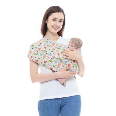 Malilkids Gendongan Bayi Instan Geos Premium Colorful Dino Size M