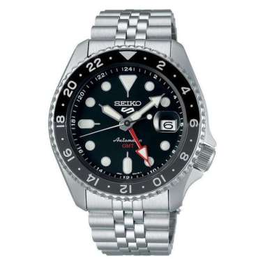 SEIKO 5 Sports SSK001K1 Jam Tangan Pria GMT 42.5mm Stainless Steel Tahan Air 10 ATM dengan Fitur Tan