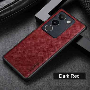 CASING VIVO V29 5G CASE VIVO V29 5G SOFTCASE CANVAS CROSS PATTERN V29 5G Merah