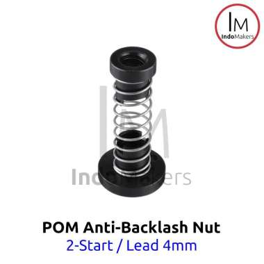 POM Leadscrew 8mm Start 2 Lead 4mm Anti Backlash Spring Nut