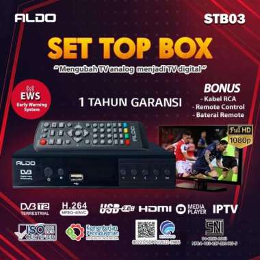 ALDO Set Top Box DVB T2 - STB03 DVB T2 01 Siaran Digital TV Receiver