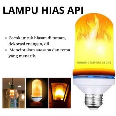 Lampu LED Bohlam 9 Watt Lamph Obor Lampu Efek Api Lampu Hias Taman Lampu Gerbang Lampu Halaman Rumah