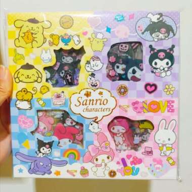 Sticker 3d 100 Lembar motif Sanrio stiker deco Mixue tumbler dkk sanrio charate