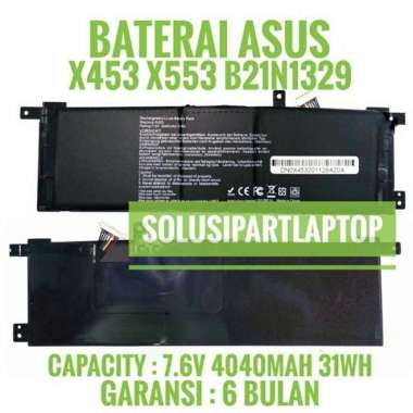 Baterai Laptop ASUS X453, X453M, X453MA, X453S, X453SA, B21N1329