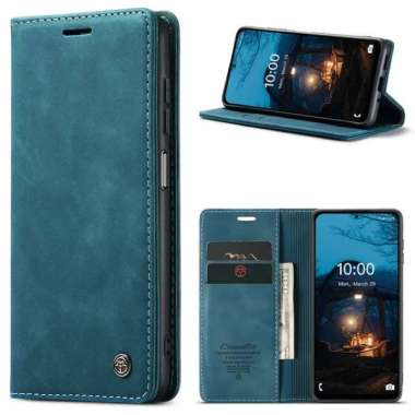 OPPO RENO 8T 4G Flip Wallet Leather Case Cover Sarung Dompet Caseme Hijau