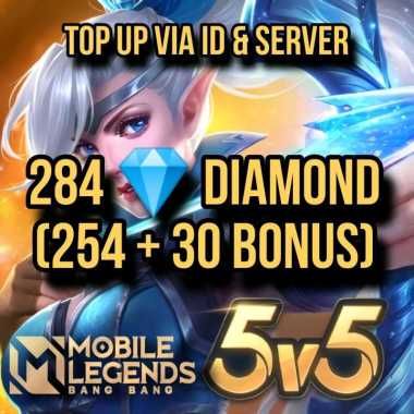 Diamond Mobile Legends 284 Diamonds DM ML MLBB Event Voucher Game Top Up Via ID