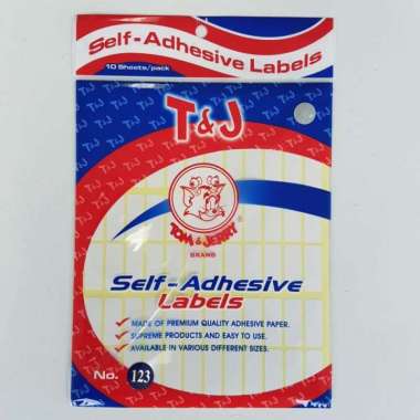 Label harga Stiker nama Tom and Jerry Labels T&J No 123