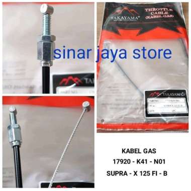 Kabel gas/tali gas Supra X125 FI N'14 -B Takayama