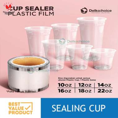 Lid Seal plastik polos / Tutup gelas roll bening mesin cup sealer SEAL CUP 1000