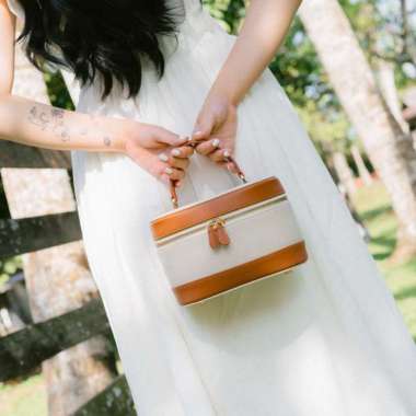 MIVASO Vallice - Pomelo Bag ( Endless Summer Collection ) Cream x Brown