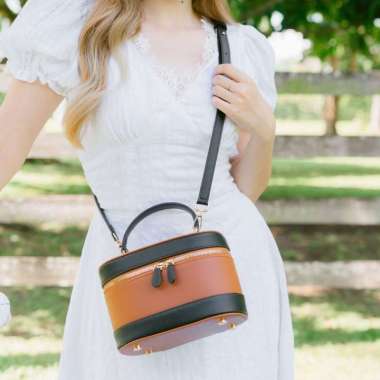 MIVASO Vallice - Pomelo Bag ( Endless Summer Collection ) Brown x Black