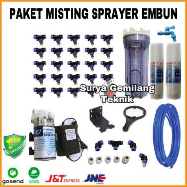 MESIN EMBUN WALET LENGKAP SET 25 TITIK NOZZLE SPRAYER MISTING EMBUN
