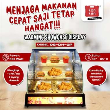 OSSEL Warming Showcase Food Display Warmer Etalase 2 Rak Penghangat Makanan