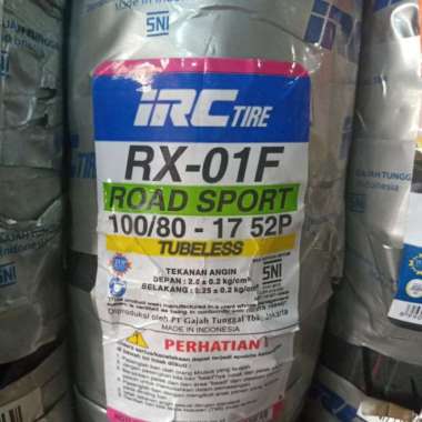 Ban Luar Motor 17 Pelek 17 IRC Road Winner 100/80-17 RX 01 F Tubeless