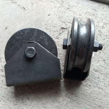 Roda Pintu Gerbang Pagar Besi Super Black As Ukuran 10 cm Rel Bulat Multicolor