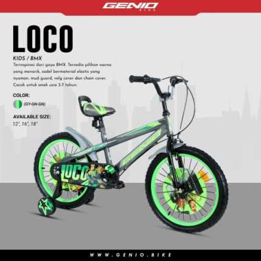 Sepeda Anak Laki BMX 18 inch Genio Loco 12" 16" 18" by United 18"