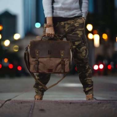 Mivaso Tas Kerja/Tas kantor pria+ t4 laptop (KULIT ASLI PREMIUM) BIRMINGHAM coklat coklat