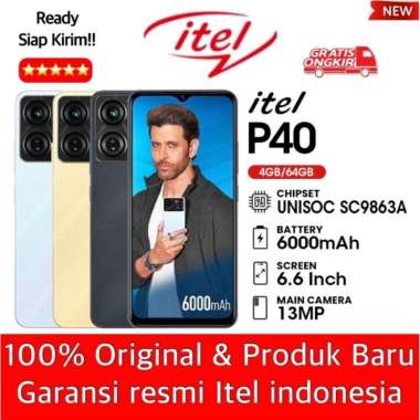 Itel P40 4/64 GB Garansi Resmi Indonesia