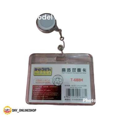 ID Card Holder / Name Tag / Casing ID Card Horizontal Yoyo Acrylic 2 Sisi KEJEA