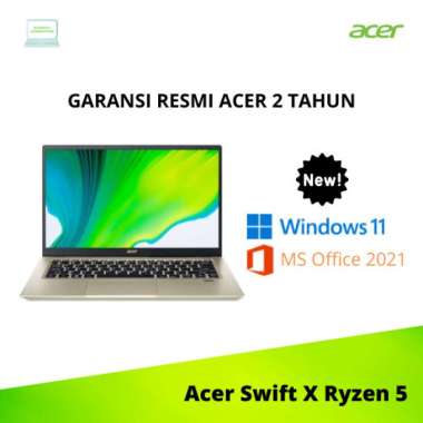 Acer Swift X SFX14 41G Ryzen 5 5600U RTX3050 16GB 512GB - Safari Gold