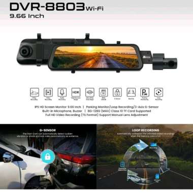 Dvr spion mtech dvr 8803 dvr dashcam spion mobiletech dvr 8803 ( 9.66 inch )