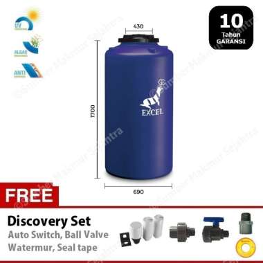Tangki Air / Tandon / Toren Excel 550 Liter - AL 600 Hitam