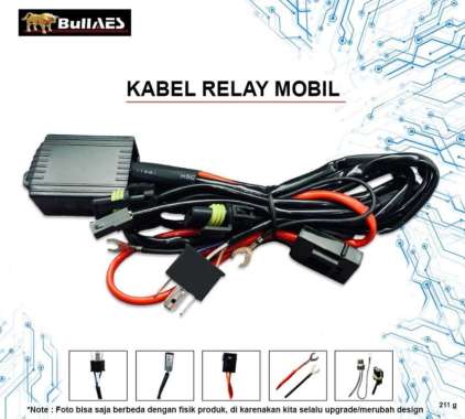 Kabel SET Relay SEKRING Hid LED BILED Mobil Merk AES