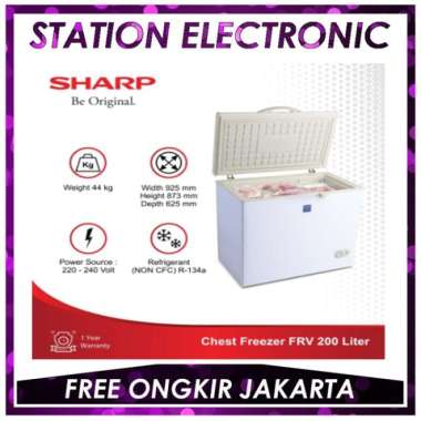 Diskon Sharp Chest Freezer 200L Frv-200 / Freezer Box 200Liter / Frv200