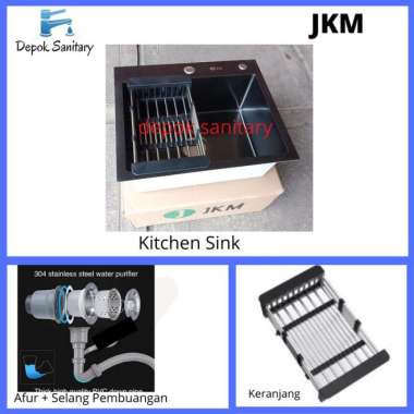 KITCHEN SINK STAINLESS HITAM BLACK 5243 / PAKET KITCHEN SINK JKM NO PAKET