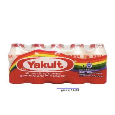Yakult - Minuman Susu Fermentasi - PACK isi 5 botol ORIGINAL