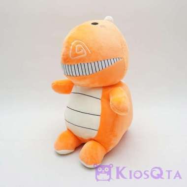boneka dinosaurus dino orange duduk large