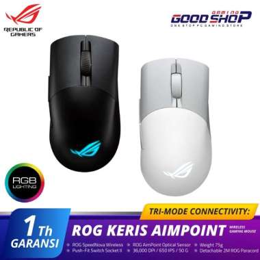 ASUS ROG Keris Wireless AimPoint - Gaming Mouse Hitam