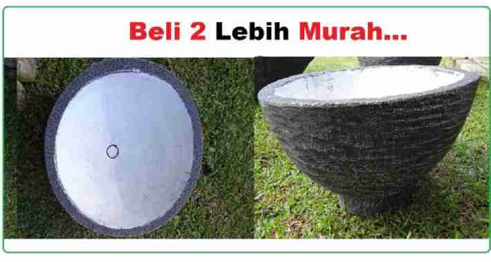 Beli 2 Lebih Murah Pot Bonsai Mangkok 33x20cm|Pot Semen|Pot Air Mancur