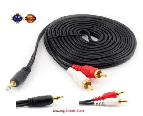 KABEL AUDIO RCA 1X2 JACK 3,5 mm/AUX 1 KE 2/ 1 m /OXYGEN FREE CABLE