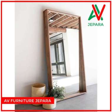 STANDING MIRROR TEAK WOOD - CERMIN BADAN KAYU JATI - CERMIN FULL BODY