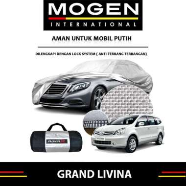 Cover Mobil / Sarung GRAND LIVINA Merek FUSION R / Cover Mobil Putih