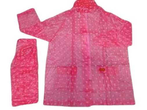 Jas Hujan Setelan Anak Remaja Polkadot Elmondo 607 Pink