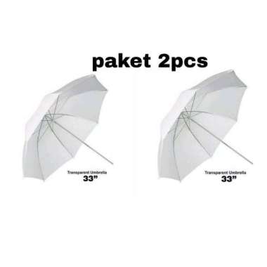 Paket PAYUNG TRANSPARANT / UMBRELLA STUDIO / PAYUNG FOTO PUTIH PAYUNG
