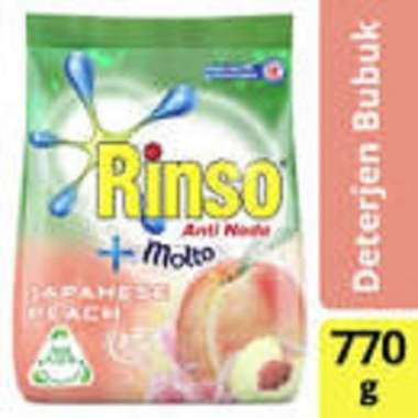 Promo Harga Rinso Anti Noda Deterjen Bubuk + Molto Japanese Peach 770 gr - Blibli
