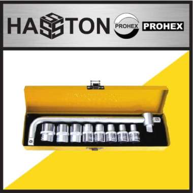 Kunci sok set 10pcs segi.12 box besi Hasston Prohex (1730-002) Multicolor