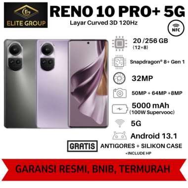 [NEW!] OPPO RENO10 5G 8/256 GB &amp; RENO10 PRO 5G 12/256 &amp; RENO10 PRO+ 5G 12/256 GARANSO RESMI OPPO INDONESIA RENO10 PRO+ GREY