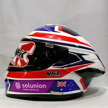 HELM NHK MARK 1 GP EDITION JACOB ROULSTONE #2 WHITE SINGLE VISOR XL